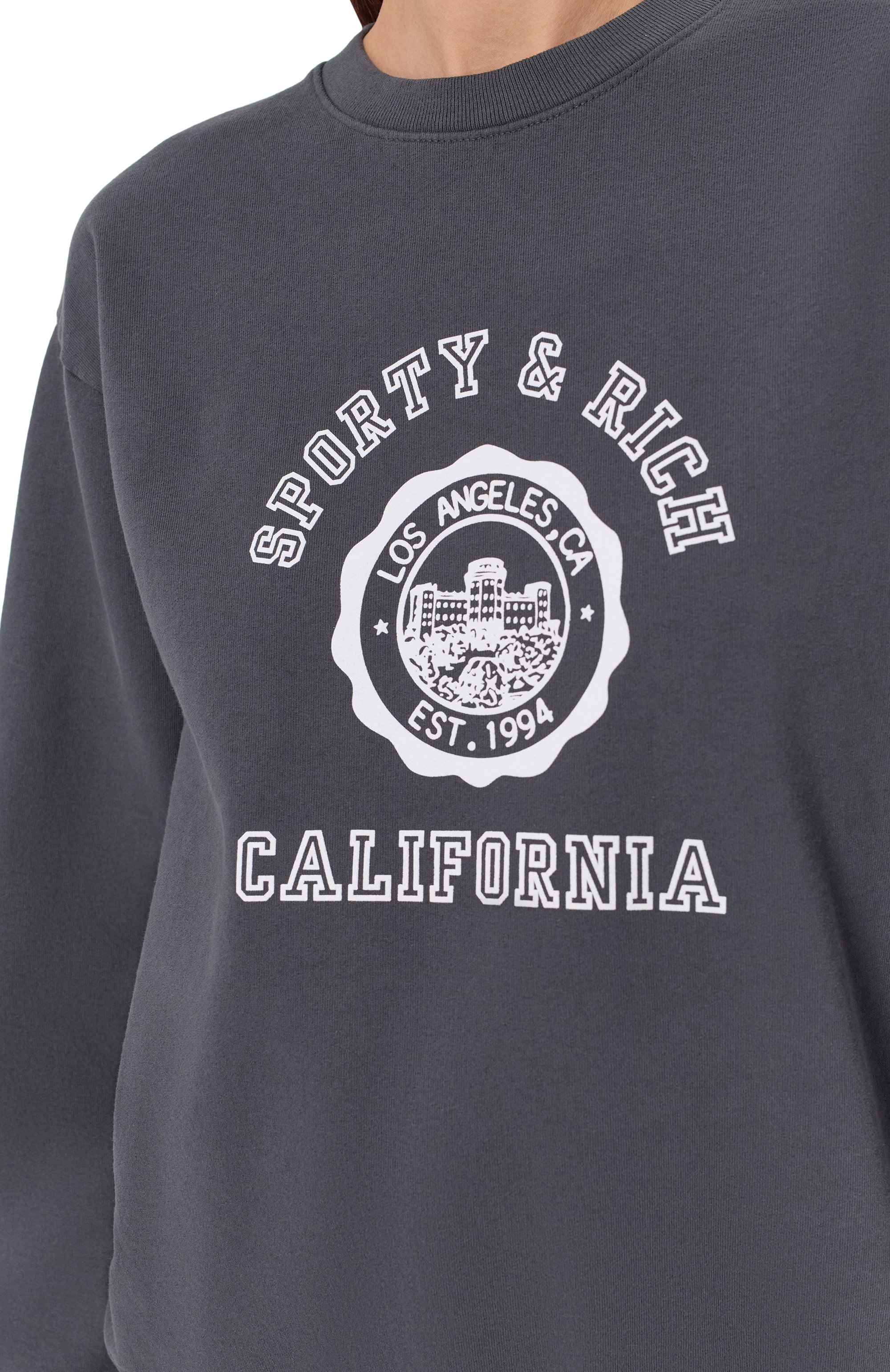 Хлопковый свитшот SPORTY AND RICH, арт. ST07164508BA02, фото 5