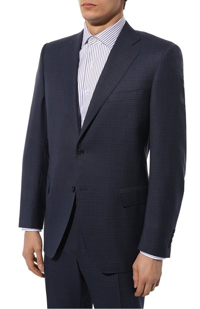 Шерстяной костюм CANALI темно-синего цвета по цене 159000 руб., арт. 11220/10/BF04171, фото 2 Шерстяной костюм CANALI, арт. 11220/10/BF04171, фото 2