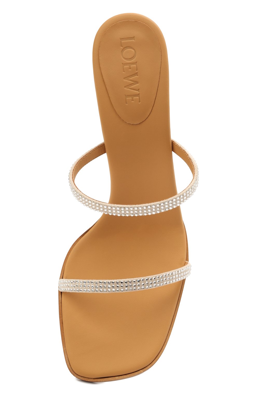 Кожаные мюли LOEWE серебряного цвета по цене 82350 руб., арт. L616465X23, фото 5 Кожаные мюли LOEWE, арт. L616465X23, фото 5