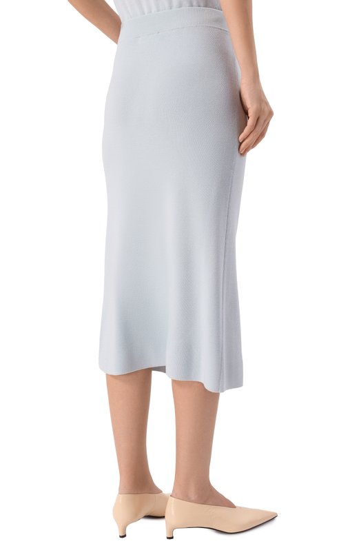 Шерстяная юбка Jil Sander J02MA0366/J14830 Голубой  J02MA0366/J14830 Фото 4