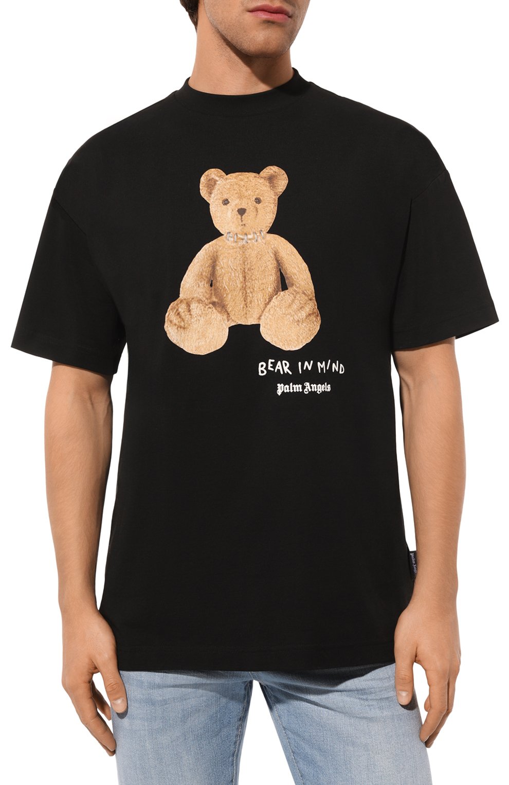 Хлопковая футболка PALM ANGELS, арт. PMAA001F24JER010, фото 3