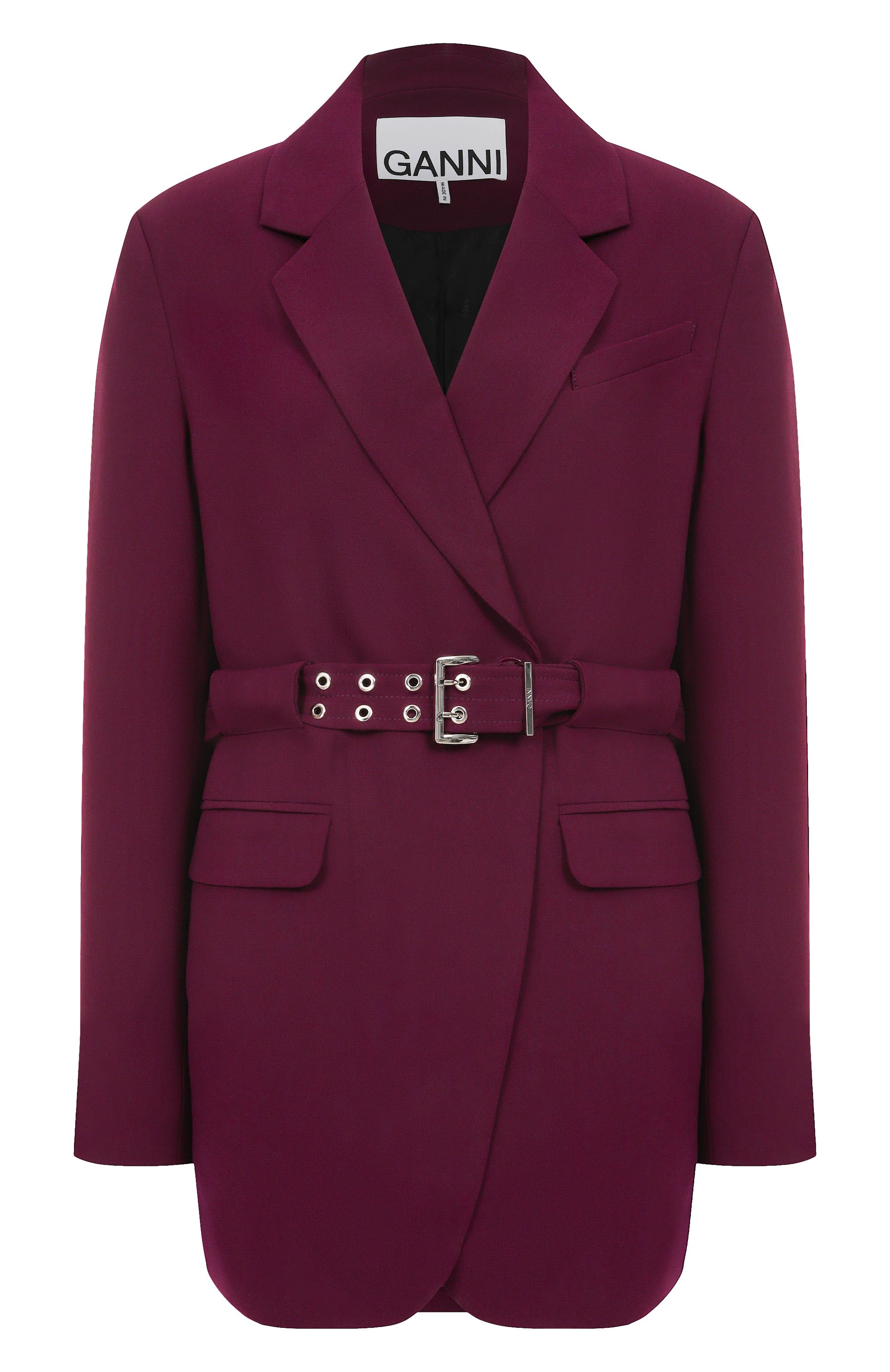 Жакет GANNI фиолетового цвета по цене 66800 руб., арт. W0403, фото 1 Жакет GANNI, арт. W0403, фото 1