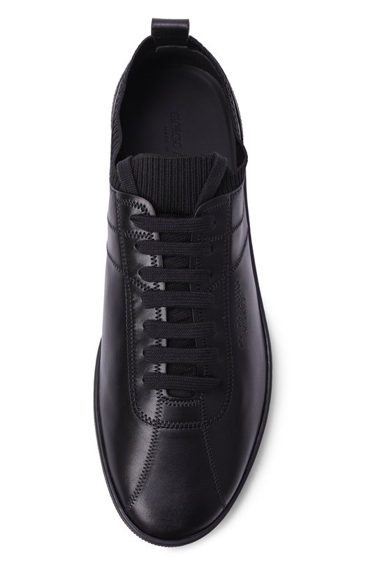 Кожаные кеды Giorgio Armani GM001698/AF20299 Чёрный  GM001698/AF20299 Фото 6
