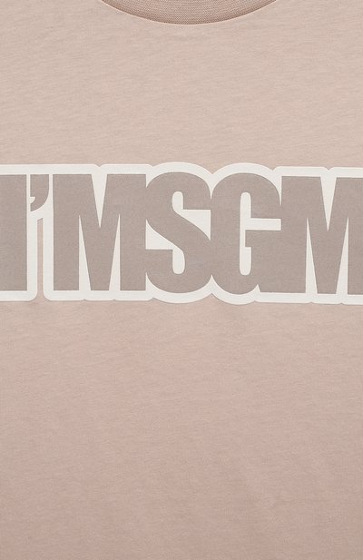 Хлопковая футболка MSGM KIDS, арт. S4MSJUTH202, фото 3