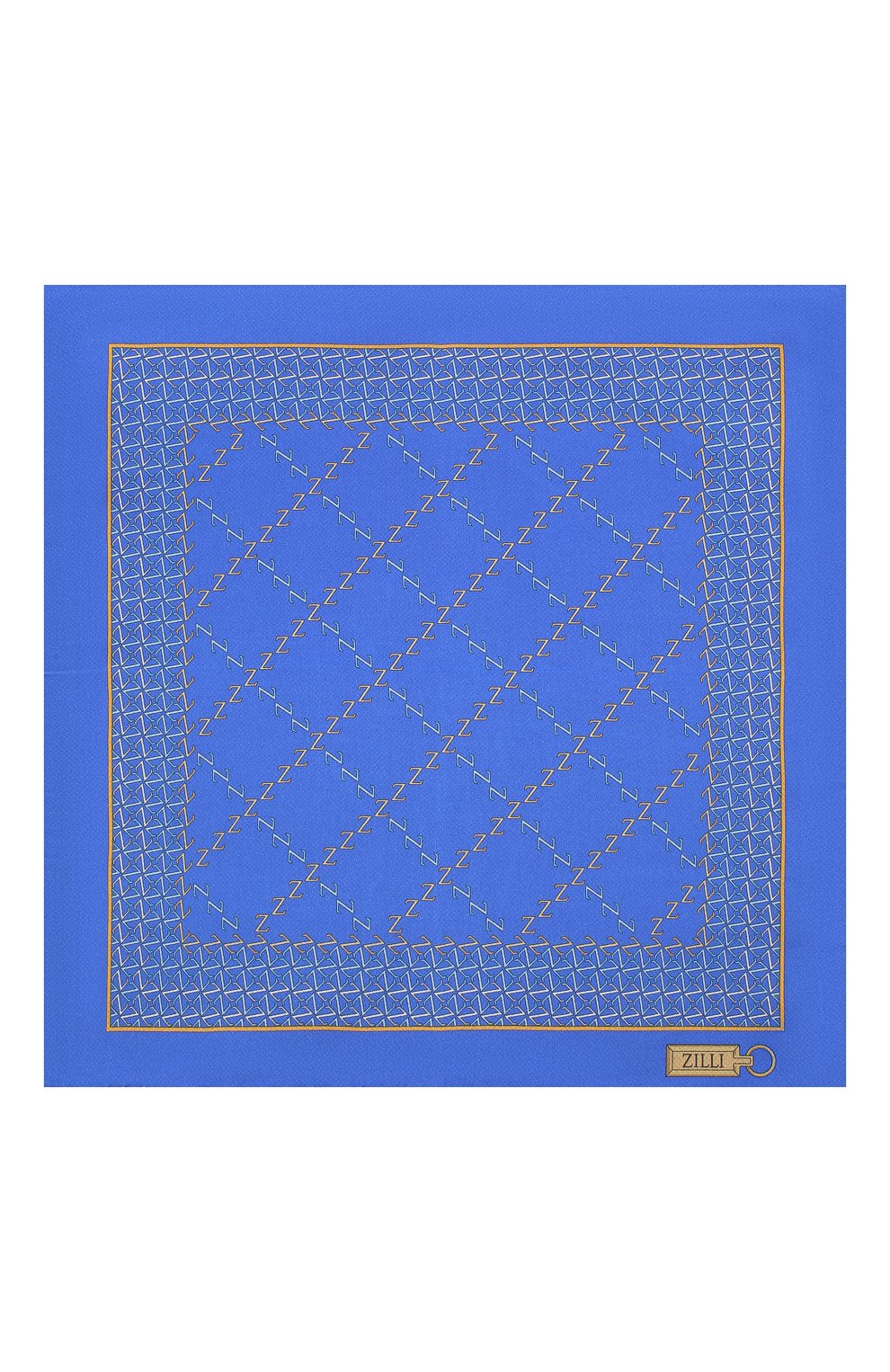 Шелковый платок ZILLI синего цвета по цене 9900 руб., арт. 51200/HANDKERCHIEF, фото 3 Шелковый платок ZILLI, арт. 51200/HANDKERCHIEF, фото 3