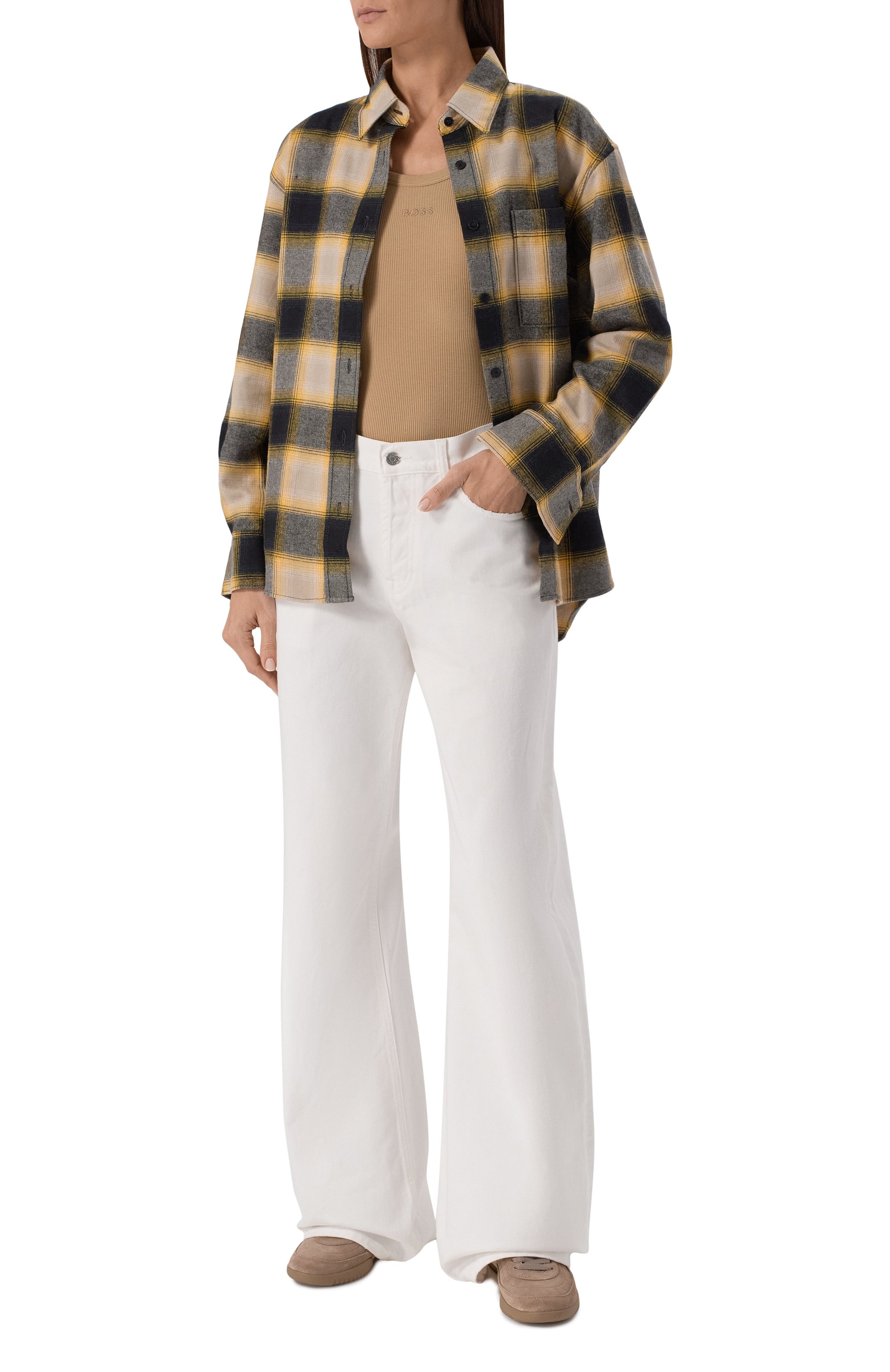 Хлопковая майка BOSS ORANGE, арт. 50504245, фото 2