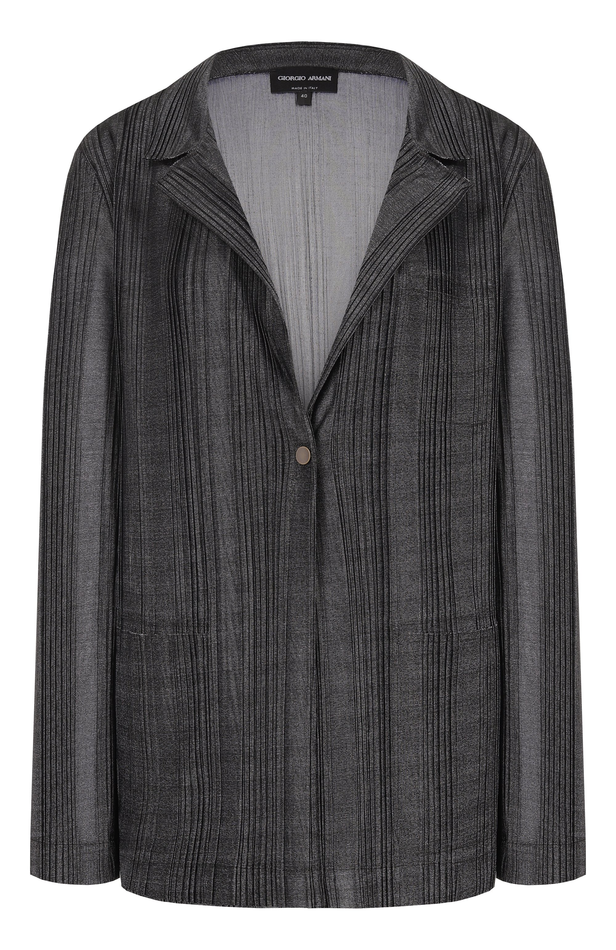 Жакет GIORGIO ARMANI серого цвета по цене 244000 руб., арт. GW003024/AF17752, фото 1 Жакет GIORGIO ARMANI, арт. GW003024/AF17752, фото 1