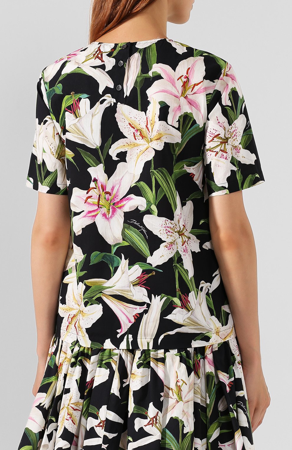 Хлопковый топ DOLCE & GABBANA, арт. F7X67T/HS5E0, фото 4
