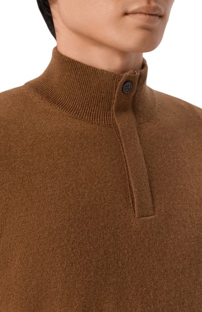 Кашемировый джемпер CORNELIANI светло-коричневого цвета по цене 118000 руб., арт. 28M533/2A25185, фото 5 Кашемировый джемпер CORNELIANI, арт. 28M533/2A25185, фото 5