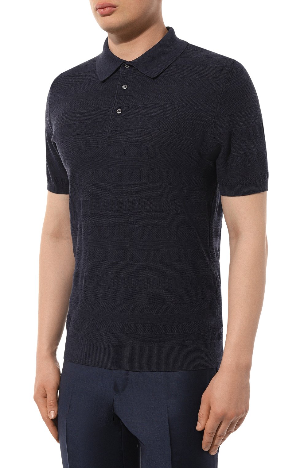 Поло из шелка и хлопка CORNELIANI, арт. 93M552-9325142, фото 3