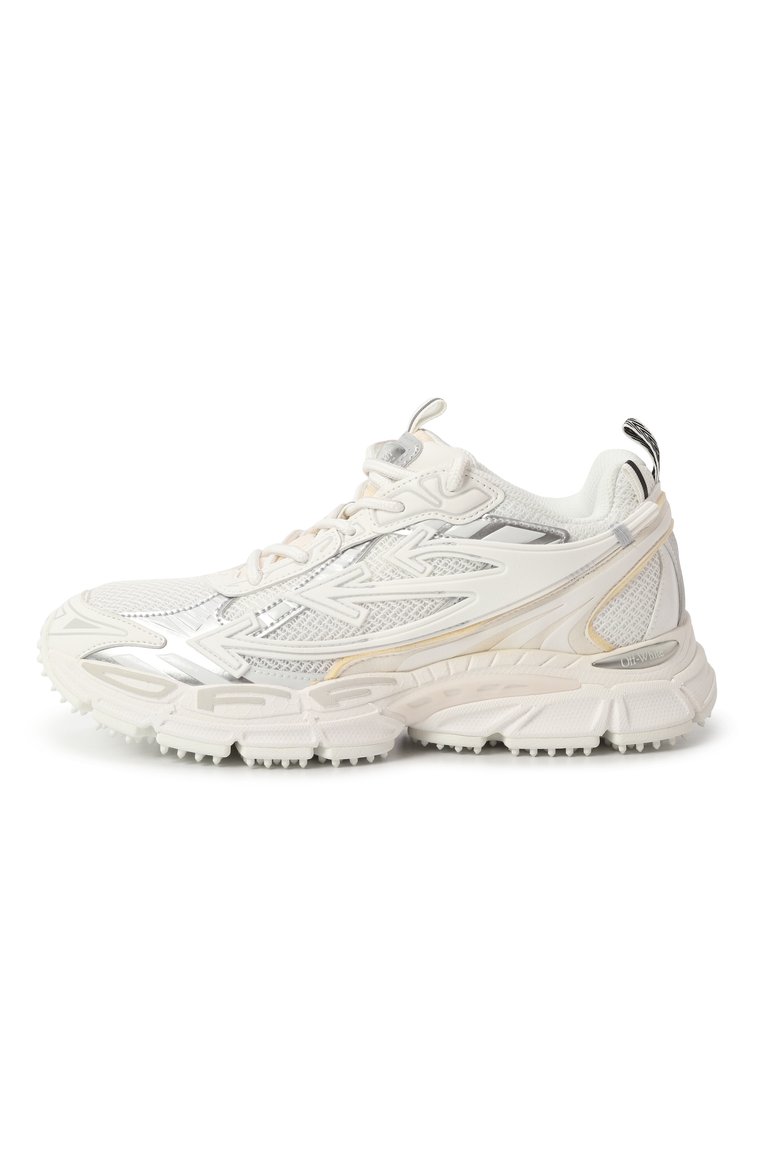 Женские комбинированные кроссовки be right back OFF-WHITE молоч�ного цвета, арт. 0WIA289C99FAB001 | Фото 4 (Материал внутренний: Текстиль; Подошва: Платформа; Материал внешний: Экокожа, Текстиль; Стили: Кэжуэл; Кросс-КТ: Низкие; Автоматизация состава: Проставлено; Автоматизация ТО: Проставлено; Материал утеплителя: Без утеплителя)