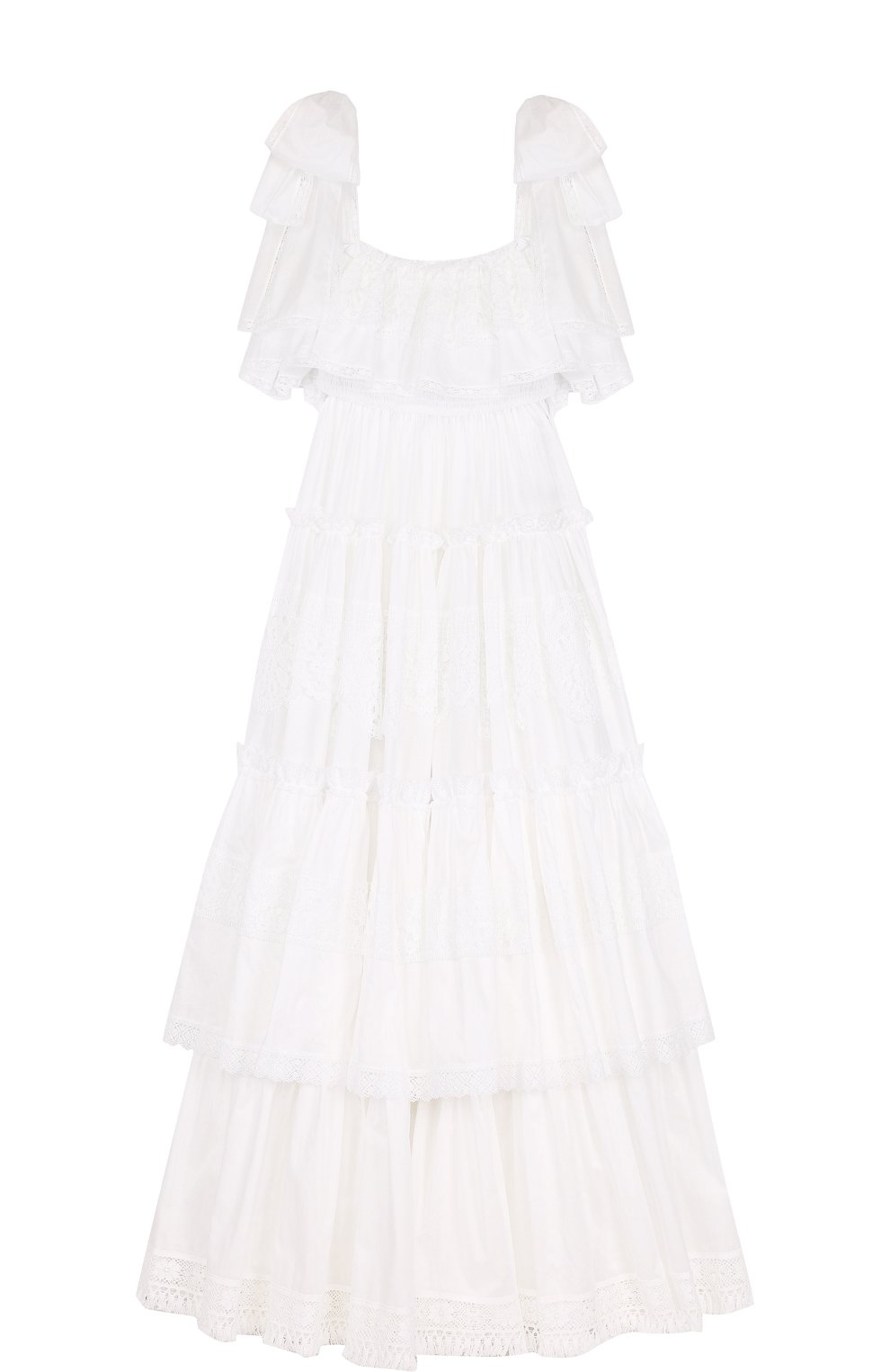 Многоярусное кружевное платье-макси DOLCE & GABBANA, арт. F68N9T/FU5E3, фото 1