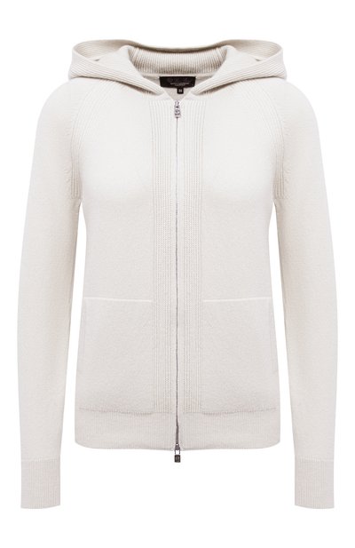 Кашемировый кардиган LORO PIANA белого цвета по цене 190000 руб., арт. FAG3599, фото 1 Кашемировый кардиган LORO PIANA, арт. FAG3599, фото 1