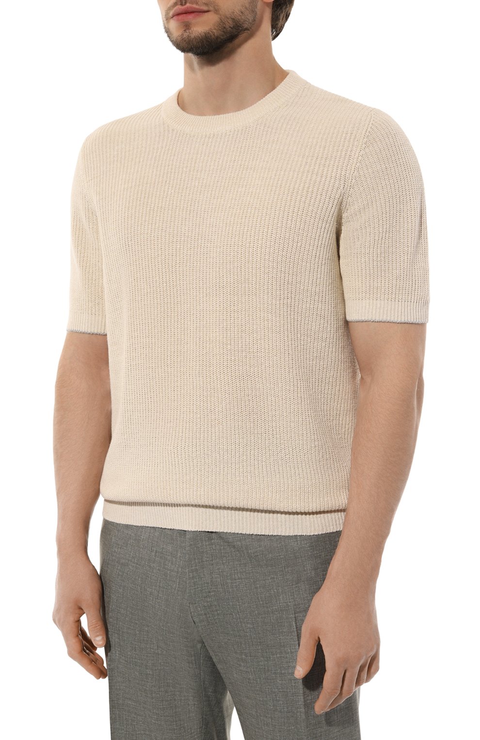 Джемпер изо льна и хлопка BRUNELLO CUCINELLI, арт. M2L70B2257, фото 3