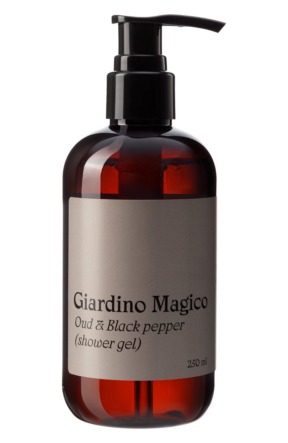 Увлажняющий гель для душа уд и чёрный перец (250ml) GIARDINO MAGICO бесцветного цвета по цене 1650 руб., арт. 4673728590342, фото 1 Увлажняющий гель для душа уд и чёрный перец (250ml) GIARDINO MAGICO, арт. 4673728590342, фото 1