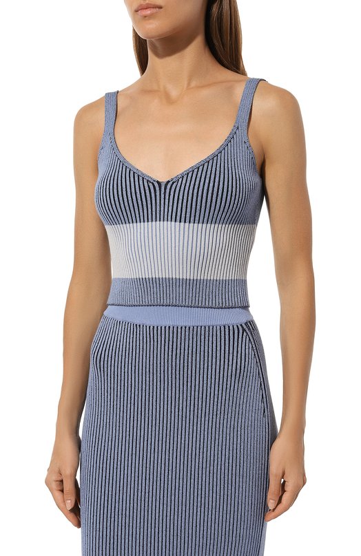 Топ из вискозы BOSS Orange Синий, фото 3