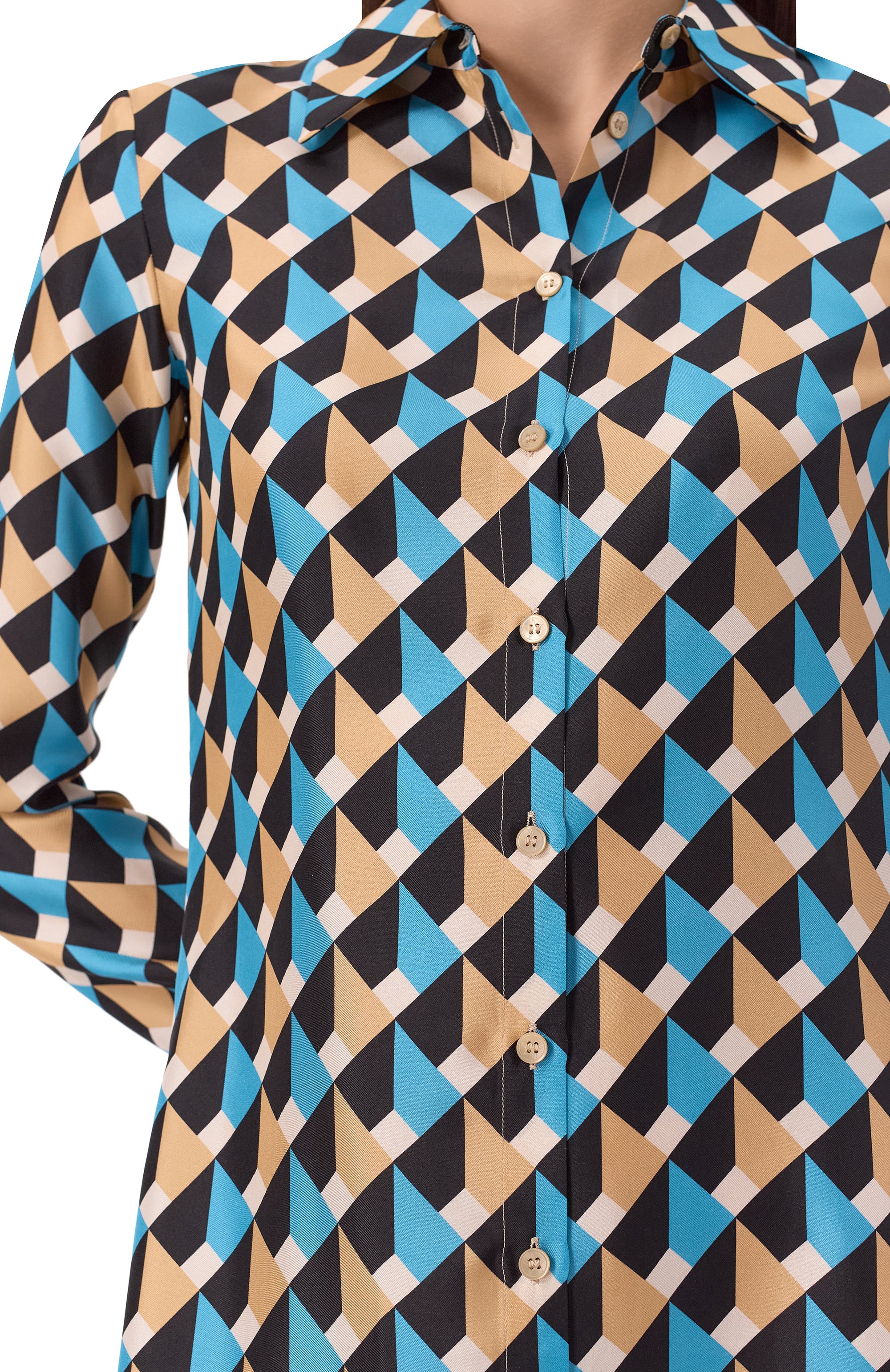 Шелковое платье LORENA ANTONIAZZI, арт. P2567AB60A/4885, фото 5