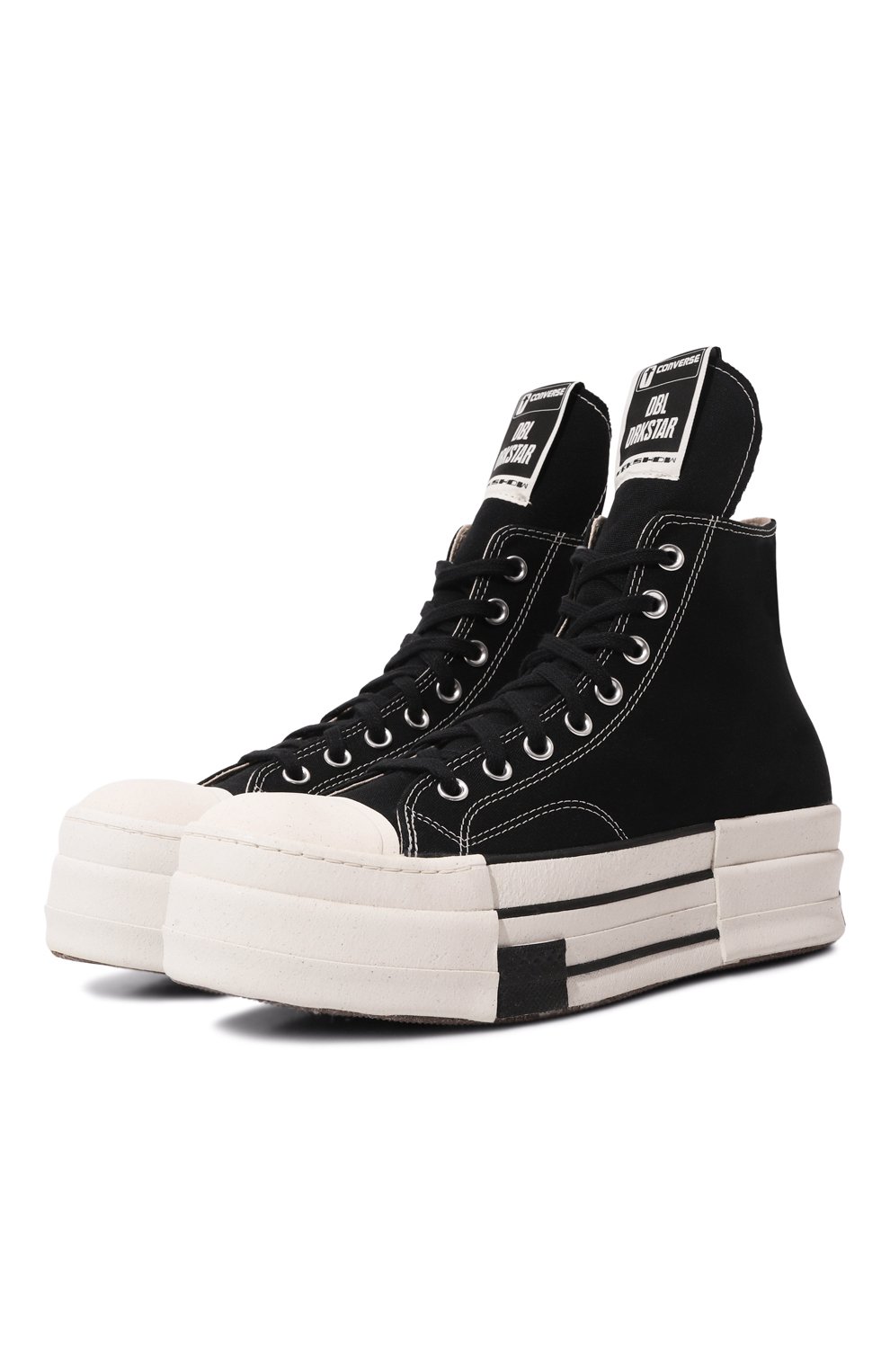 Текстильные кеды converse x rick owens DRKSHDW черного цвета по цене 23150 руб., арт. DC02CX954/A04R1, фото 1 Текстильные кеды converse x rick owens DRKSHDW, арт. DC02CX954/A04R1, фото 1