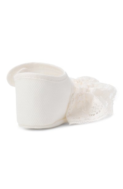 Текстильные пинетки IL TRENINO кремового цвета по цене 8710 руб., арт. FN-6005, фото 3 Текстильные пинетки IL TRENINO, арт. FN-6005, фото 3