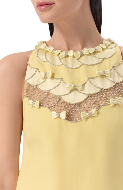 Платье из шерсти и шелка VALENTINO, арт. 8B3VAHG5/1CF, фото 4