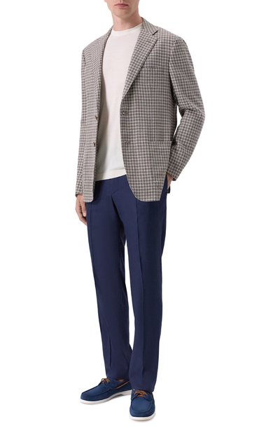 Мужские замшевые топсайдеры KITON, арт. USSA264N0010829