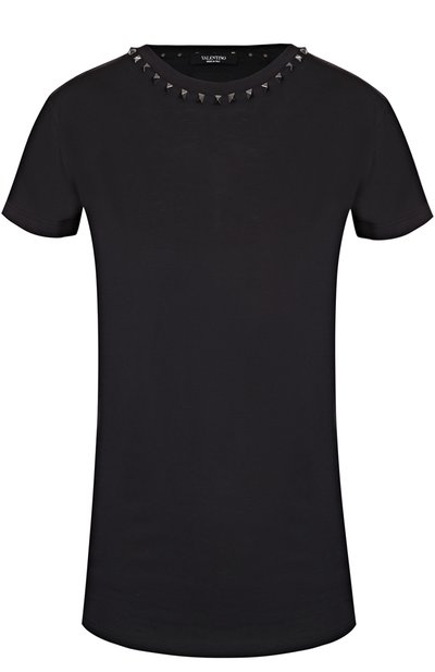 Футболка прямого кроя с шипами VALENTINO, арт. MB3MG03A/2QK, фото 1