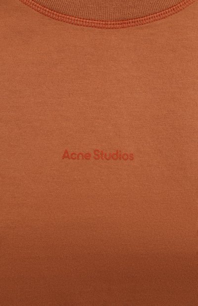 Хлопковая футболка ACNE STUDIOS оранжевого цвета по цене 29700 руб., арт. AL0149, фото 5 Хлопковая футболка ACNE STUDIOS, арт. AL0149, фото 5