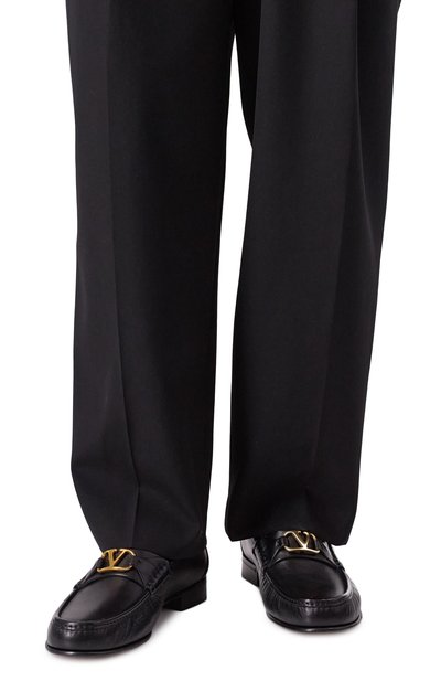 Кожаные лоферы vlogo signature VALENTINO, арт. 7Y2S0J68/MIL, фото 3