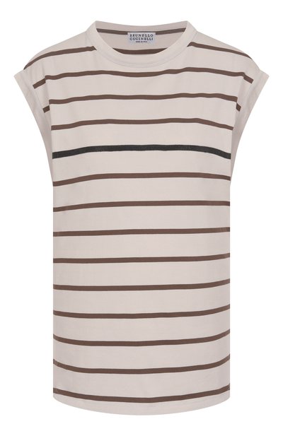 Женская хлопковая футболка BRUNELLO CUCINELLI, арт. ML908HD420