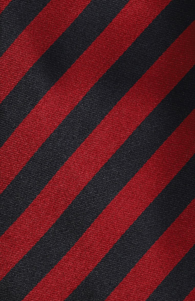 Мужской шелковый галстук SARTORIO красного цвета, арт. SCRAVMRSC478005 | Фото 4 (Принт: С принтом; Материал: Текстиль, Шелк; Материал сплава: Проставлено; Нос: Не проставлено)