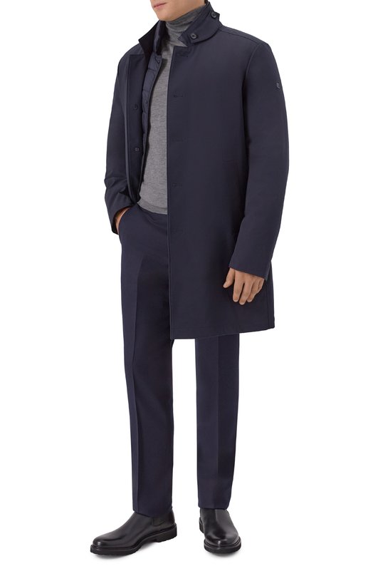 Брюки из шерсти и шелка Berwich VULCAN0 195/DR1483 Синий  VULCAN0 195/DR1483 Фото 2