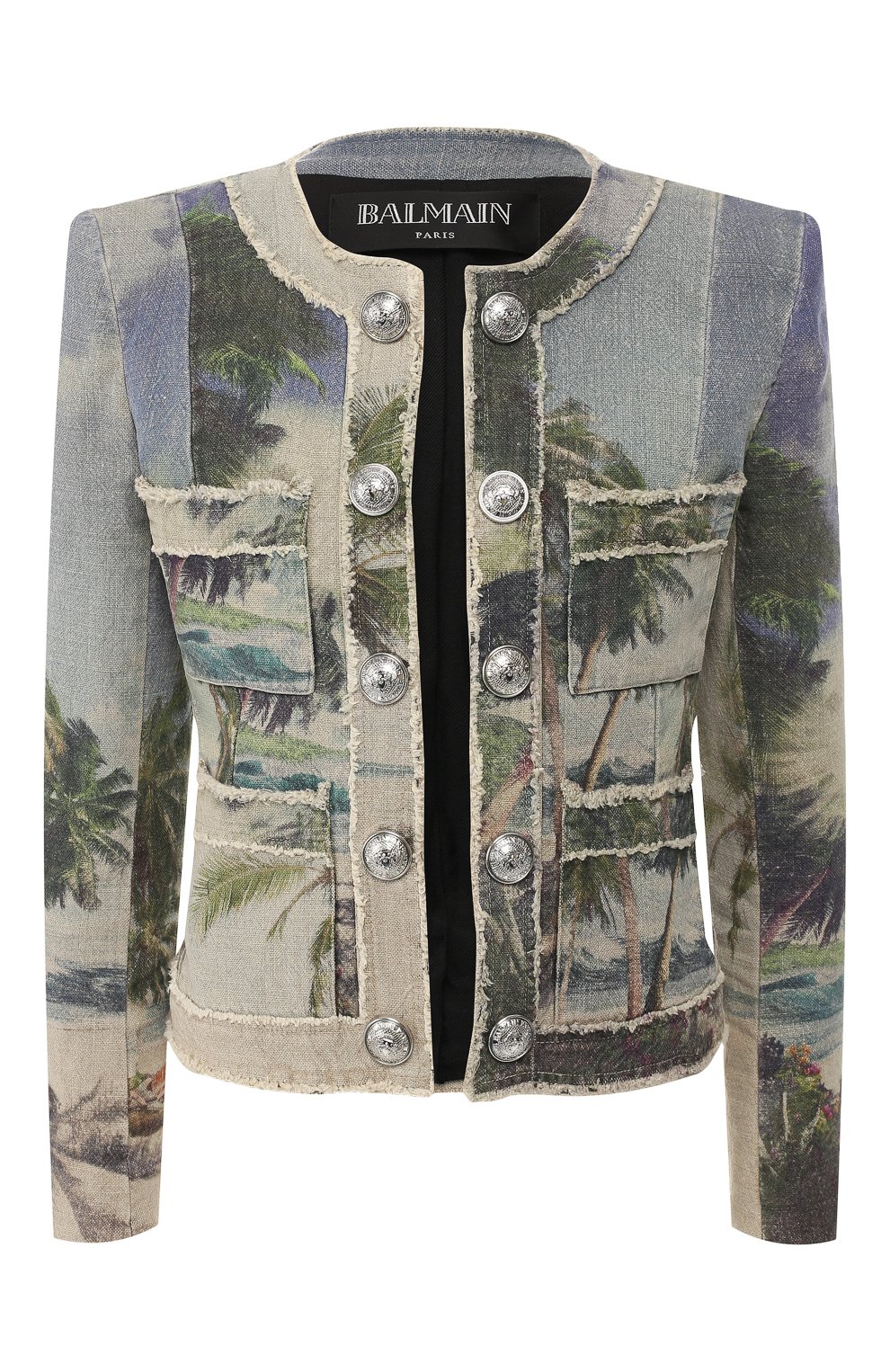 Льняной жакет BALMAIN разноцветного цвета по цене 358000 руб., арт. RF17481/I037, фото 1 Льняной жакет BALMAIN, арт. RF17481/I037, фото 1