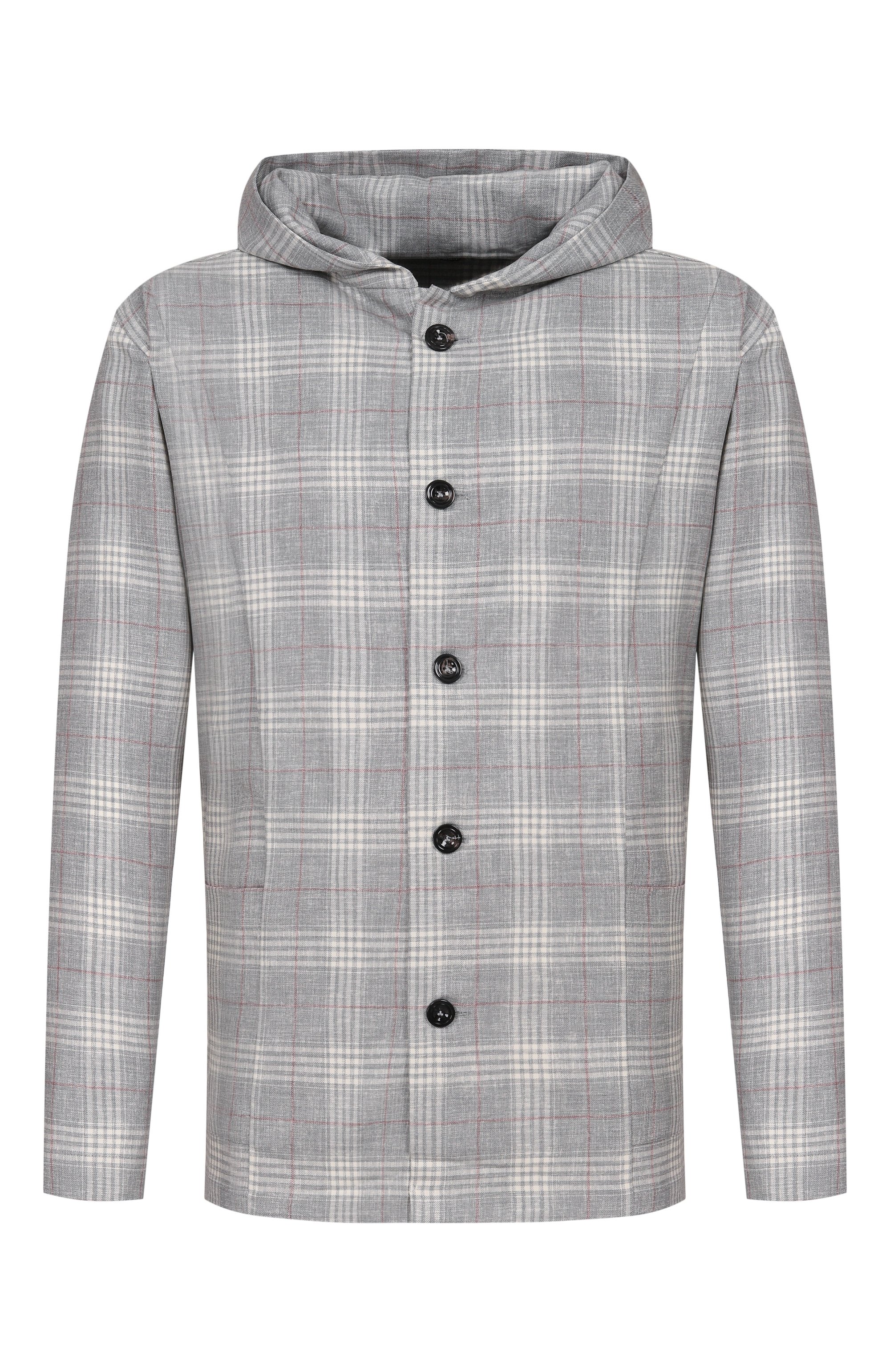 Шерстяная рубашка KITON серого цвета по цене 149000 руб., арт. UMCLUCAK0624E03, фото 1 Шерстяная рубашка KITON, арт. UMCLUCAK0624E03, фото 1