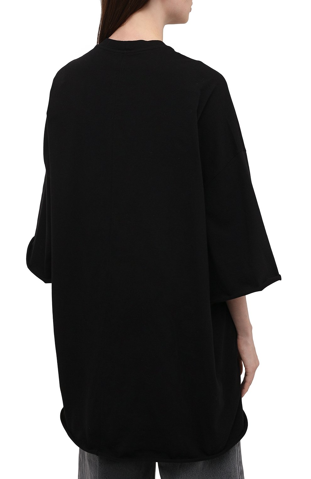 Хлопковая футболка RICK OWENS черного цвета по цене 36750 руб., арт. R002A7252/JA, фото 4 Хлопковая футболка RICK OWENS, арт. R002A7252/JA, фото 4