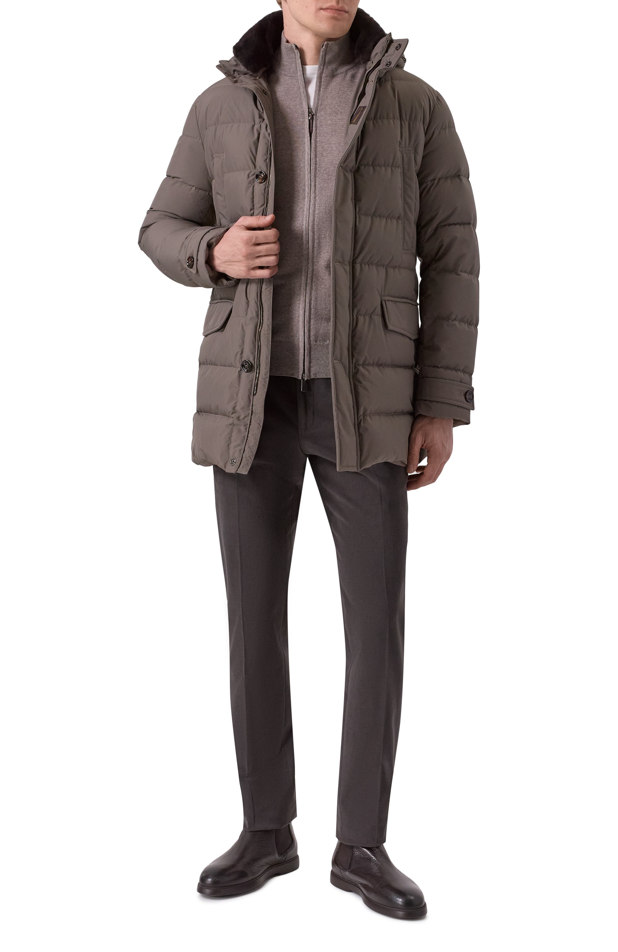 Пуховик saturno-stp с отделкой из овчины MOORER, арт. SATURN0/STP, фото 2