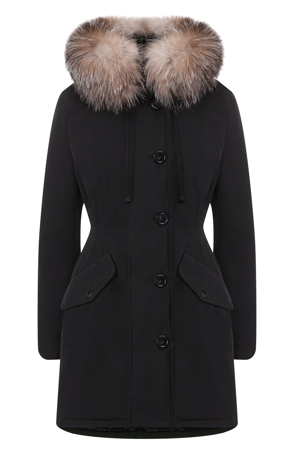 Парка с меховой отделкой капюшона MONCLER черного цвета по цене 221000 руб., арт. D2-093-49934-25-57136, фото 1 Парка с меховой отделкой капюшона MONCLER, арт. D2-093-49934-25-57136, фото 1