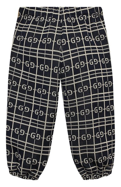 Хлопковые джоггеры GUCCI темно-синего цвета по цене 39950 руб., арт. 626307/XJCPK, фото 2 Хлопковые джоггеры GUCCI, арт. 626307/XJCPK, фото 2