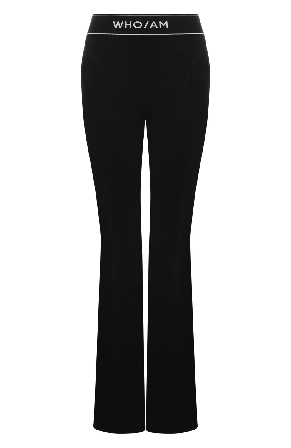 Хлопковые брюки WHO_AM черного цвета по цене 12900 руб., арт. FP2-SS22.1-BBLK, фото 1 Хлопковые брюки WHO_AM, арт. FP2-SS22.1-BBLK, фото 1