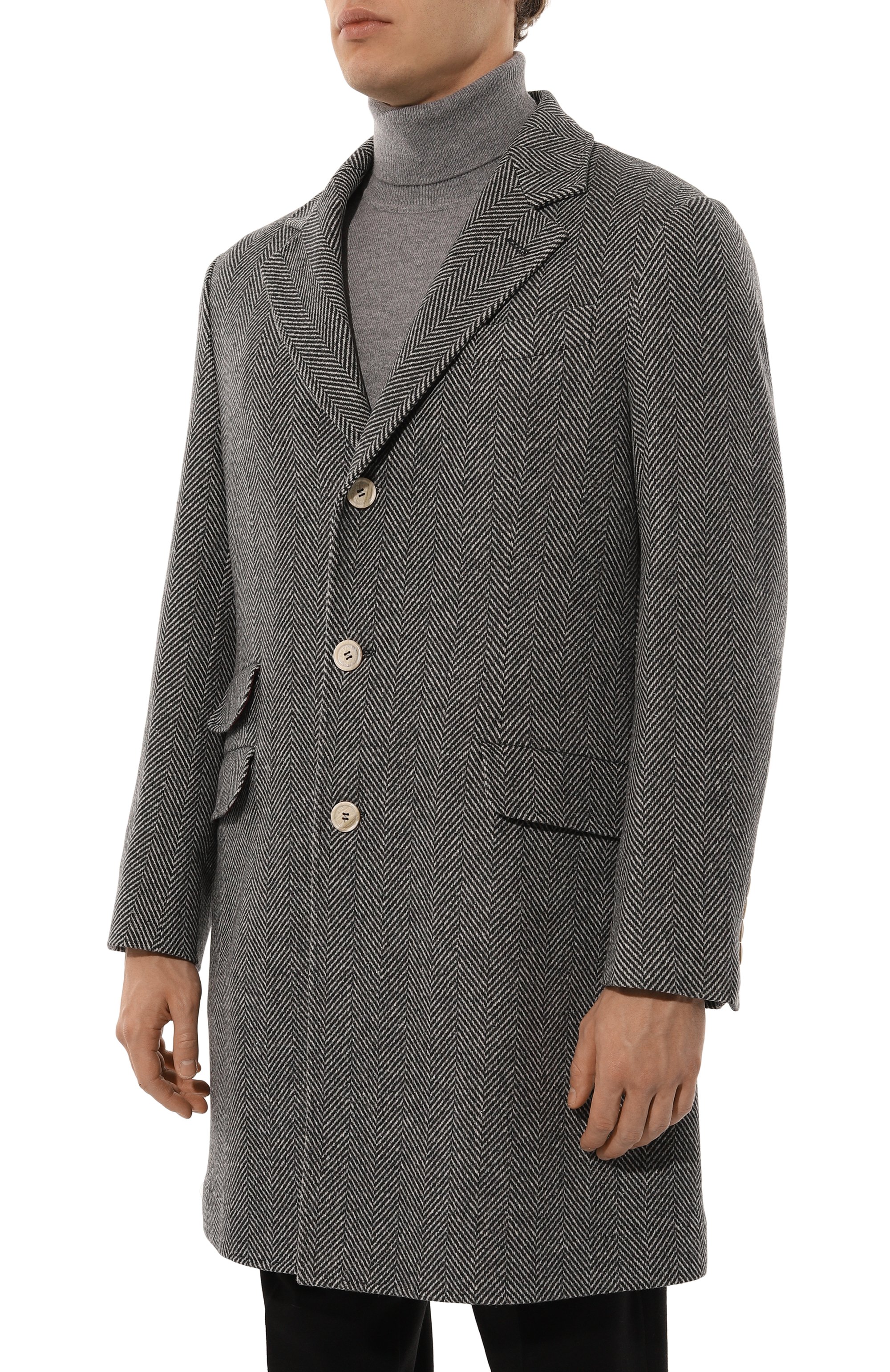 Пальто из шерсти и шелка BRUNELLO CUCINELLI, арт. MY4439039, фото 3