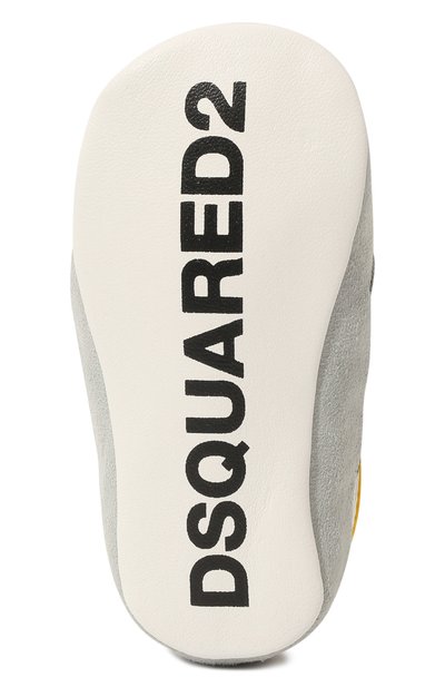 Кожаные пинетки DSQUARED2 белого цвета по цене 17550 руб., арт. 70680 VAR.2, фото 5 Кожаные пинетки DSQUARED2, арт. 70680 VAR.2, фото 5