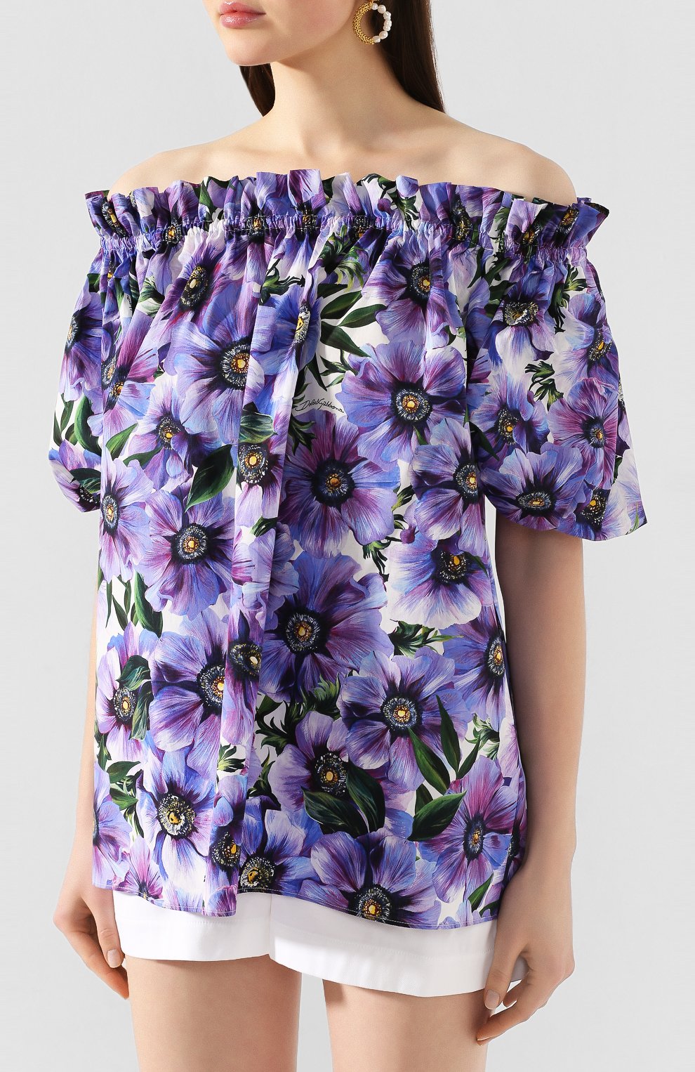 Хлопковый топ DOLCE & GABBANA, арт. F71J7T/HS5GD, фото 3