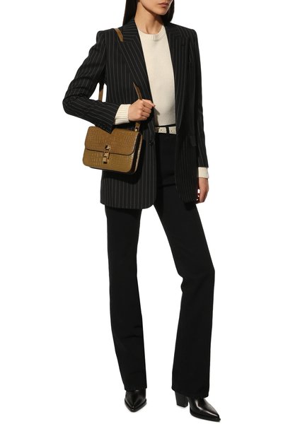Сумка carre из кожи аллигатора SAINT LAURENT, арт. 633214/E5V0K/AMIS, фото 3