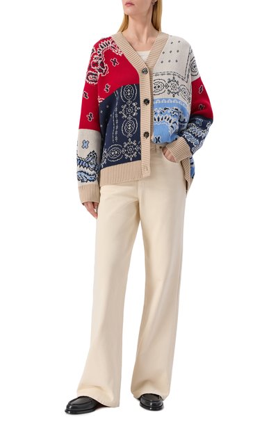 Хлопковый кардиган WEEKEND MAX MARA разноцветного цвета по цене 43000 руб., арт. BA0BAB, фото 2 Хлопковый кардиган WEEKEND MAX MARA, арт. BA0BAB, фото 2