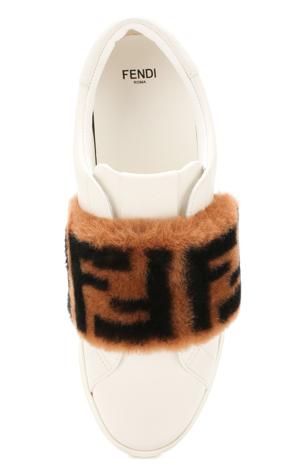 Кожаные кеды FENDI белого цвета по цене 76000 руб., арт. 8E6834 A628, фото 5 Кожаные кеды FENDI, арт. 8E6834 A628, фото 5