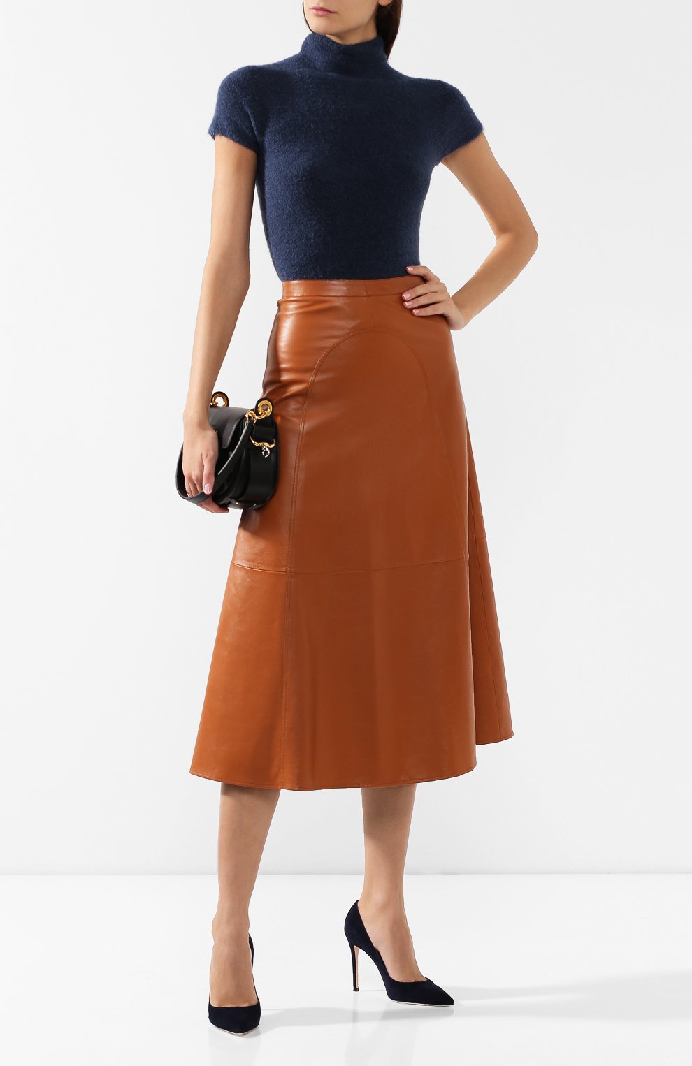 Топ из вискозы GIORGIO ARMANI темно-синего цвета по цене 57950 руб., арт. 6GAMA4/AMA9Z, фото 2 Топ из вискозы GIORGIO ARMANI, арт. 6GAMA4/AMA9Z, фото 2