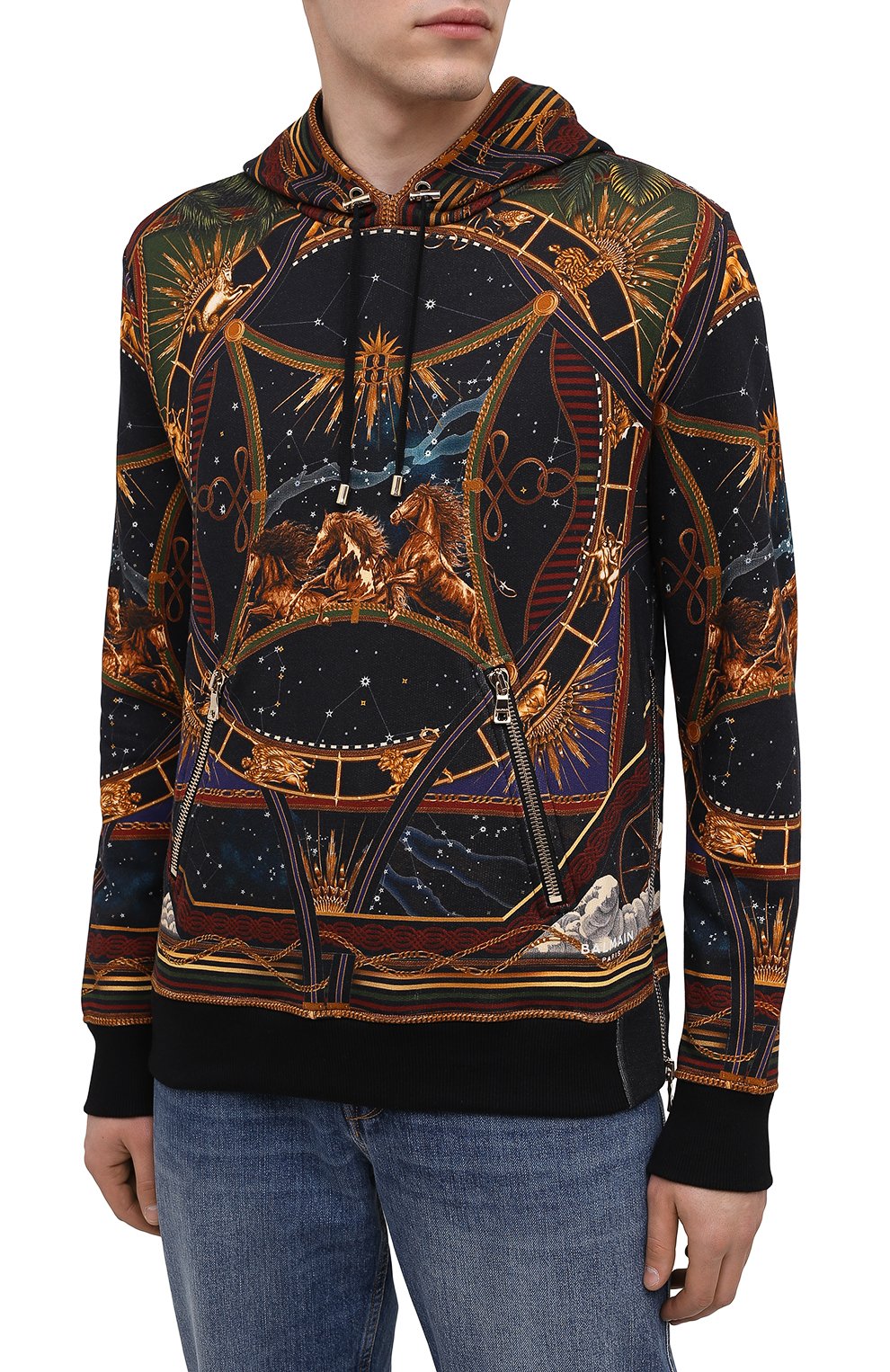 Хлопковое худи BALMAIN, арт. UH03250/I351, фото 3