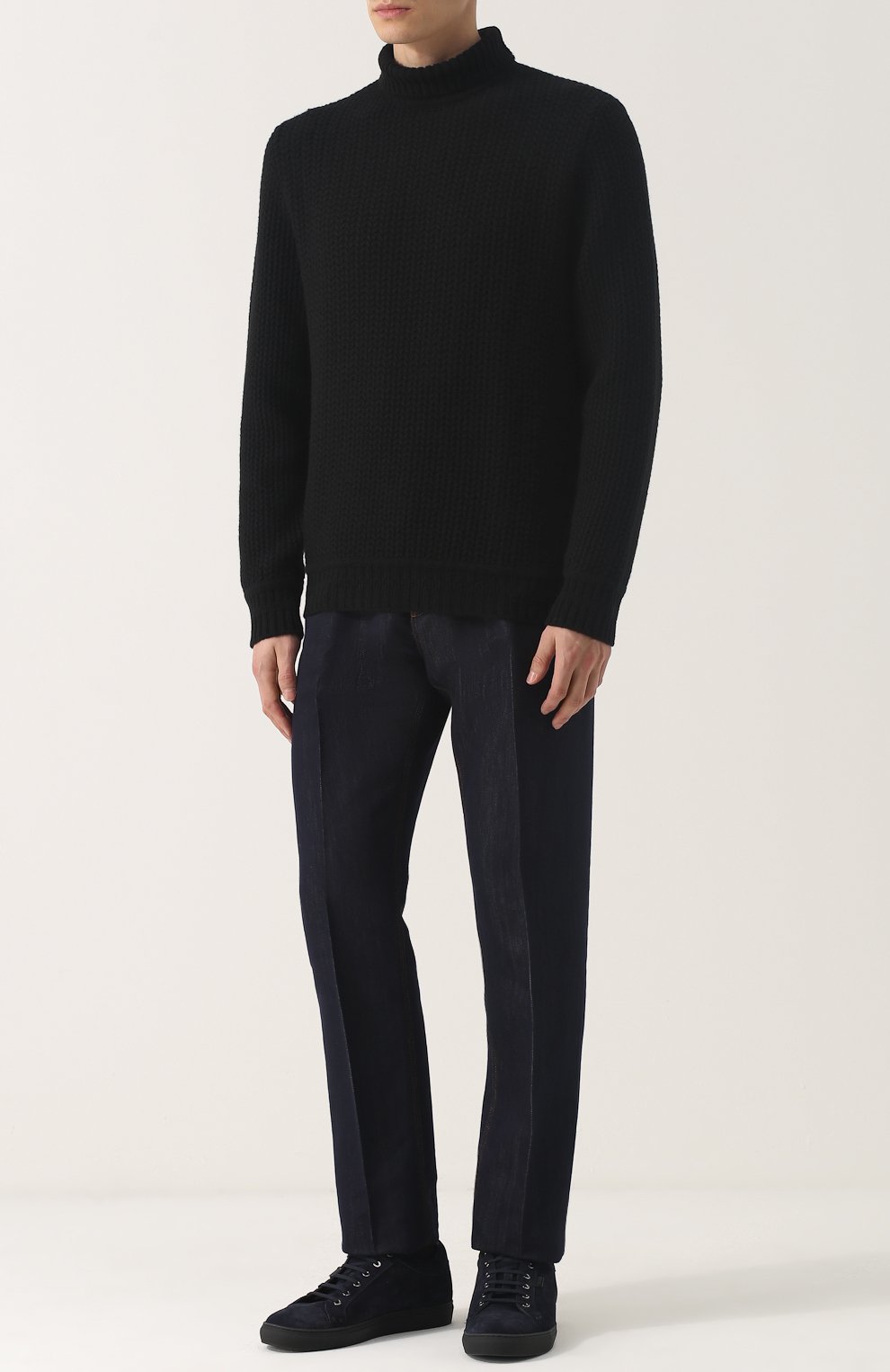 Кашемировый свитер с воротником-стойкой BERLUTI, арт. R12KHL45- YABX, фото 2