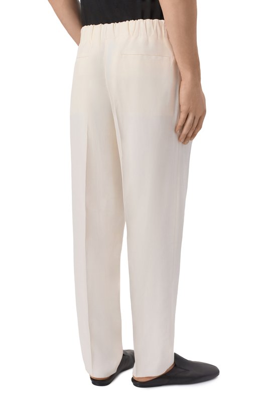 Брюки из вискозы и льна Laneus S6LAMAPA083 Кремовый  S6LAMAPA083 Фото 4