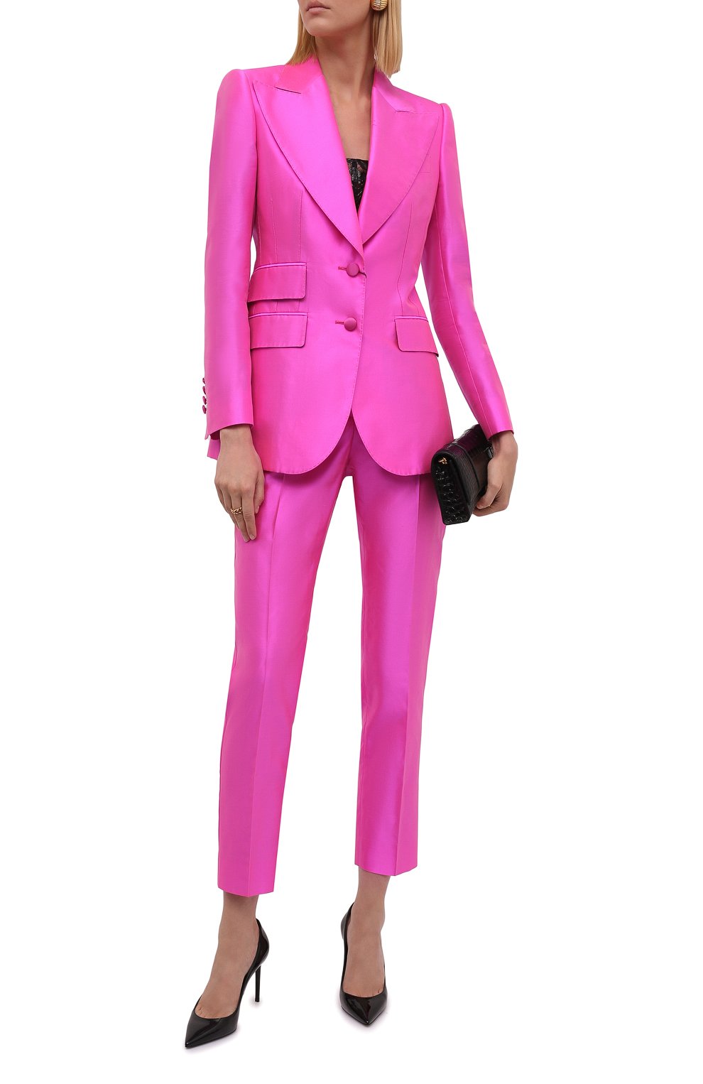 Шелковые брюки DOLCE & GABBANA, арт. FTAM2T/FU1DM, фото 2