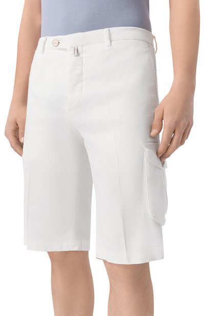 Шорты изо льна и хлопка KITON, арт. UFPPBK0603H, фото 3